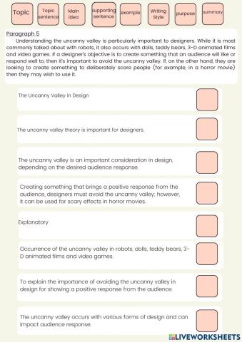 Uncanny Valley paragraph 5 and 6 English 4