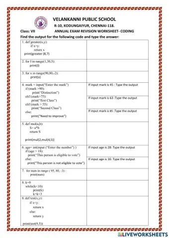 Find the output coding