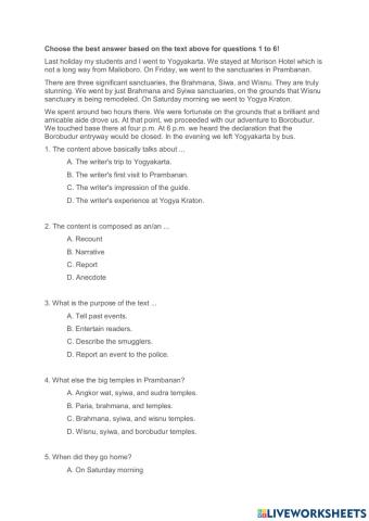 Exercise Recount Text