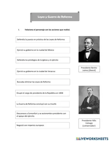 Leyes y Guerra de Reforma