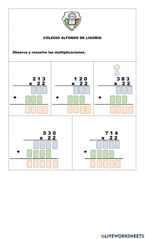 Multiplicaciones tabla del 2