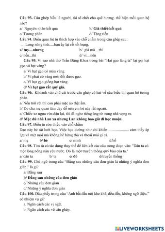 Ôn Tiếng Việt lớp 5 (Đề 4)