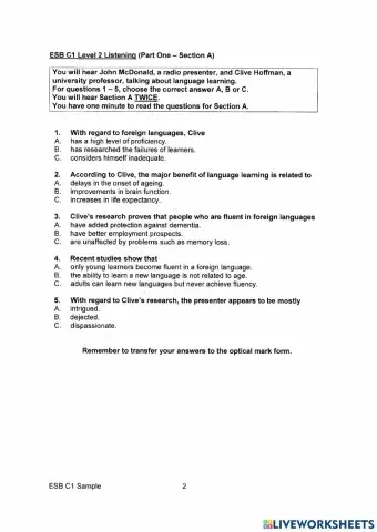 ESB C1-Sample 1-Listening