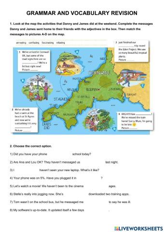 Grammar revision and vocabulary