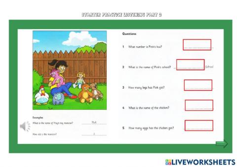 Starters listening test