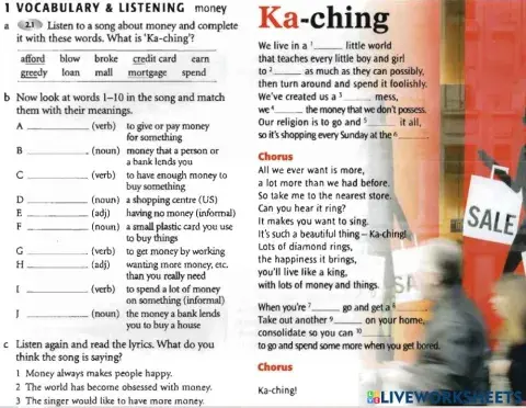 Ka-ching! money vocabulary