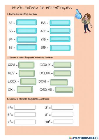 Repàs de matemàtiques 5é