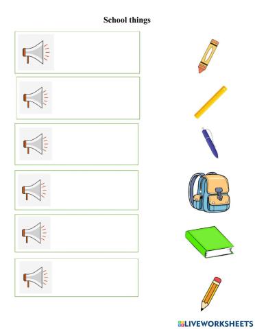 Topic: school things