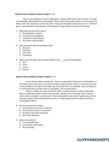 Exam of Descriptive text