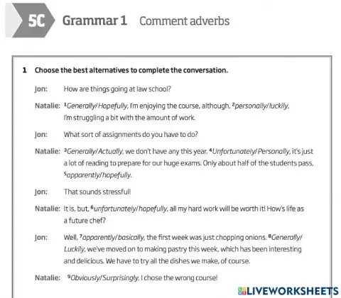 Comment adverbs