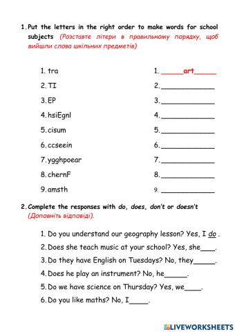 Present Simple Prepare