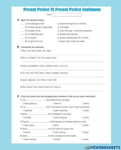 Present Perfect VS Present Perfect Continuous