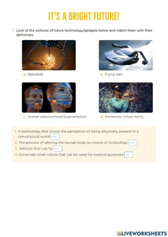 Future technology or gadgets