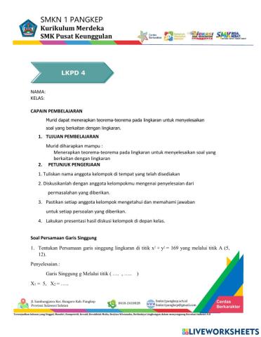 Persamaan Garis SIiggung