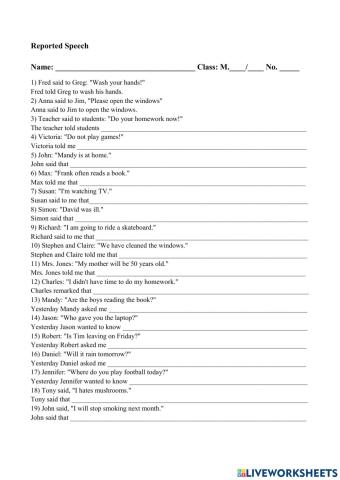 Reported Speech