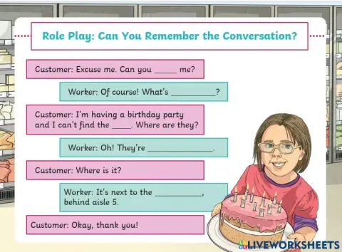 Role Play. Supermarket