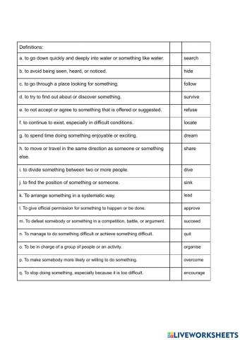 Vocabulary Module 2 3º