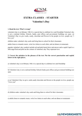 Valentine's Day punctuation