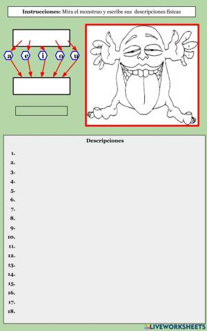 Descripciones de un monstruo