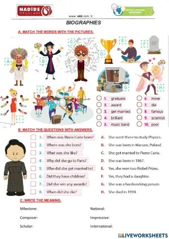 7th Grades Unit 3 Biographies