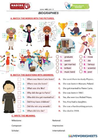 7th Grades Unit 3 Biographies