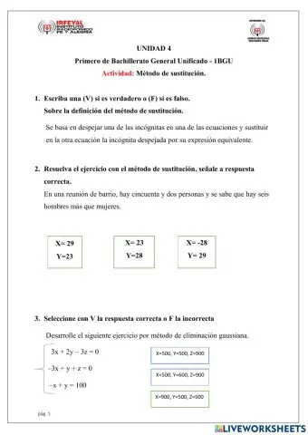 Metodo sustitucion 3x3