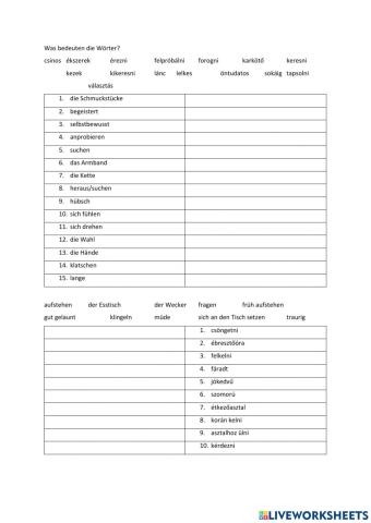 Was anziehen - Deutsch-Ung.