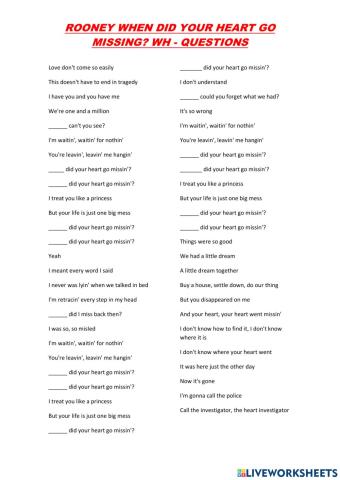 Wh questions elementary