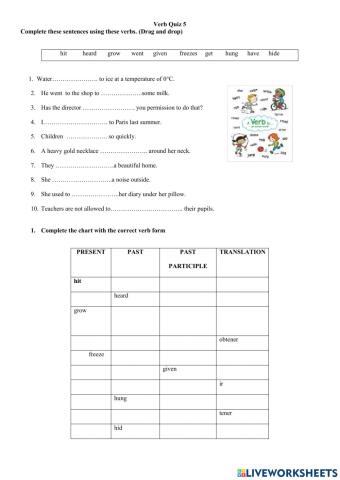 VERB QUIZ 5