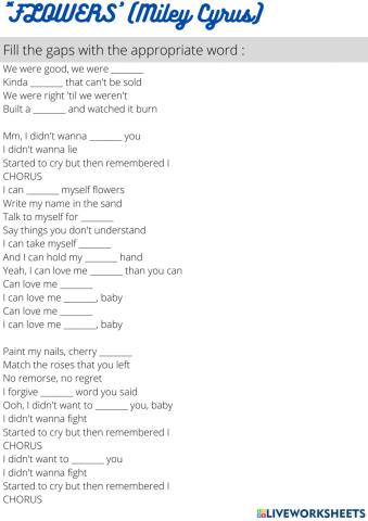 Flowers (Miley Cyrus)