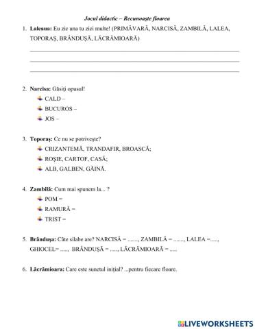 Flori de primăvară