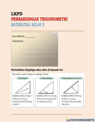 LKPD Perbandingan trigonometri