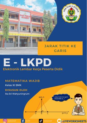 E-LKPD Jarak Titik Ke Garis