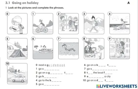 Going on holiday-Vocabulary