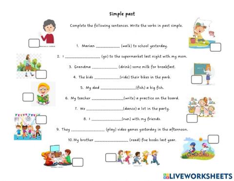 Simple Past - regular and irregular verbs