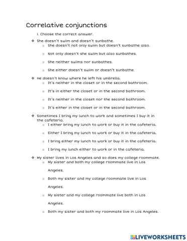 Correlative Conjunctions