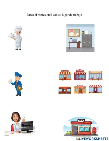 Parea los profesionales con su lugar de trabajo