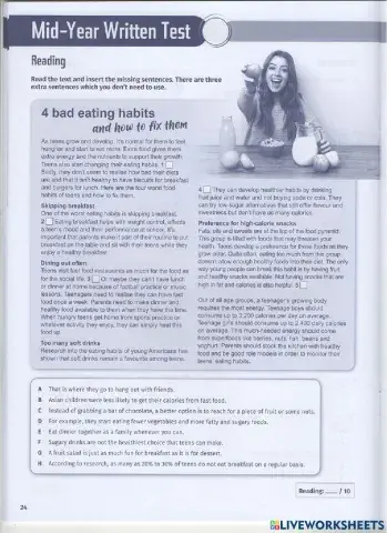 Ultimate English B1 Midterm Test