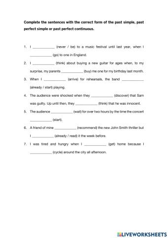 Past simple & perfect