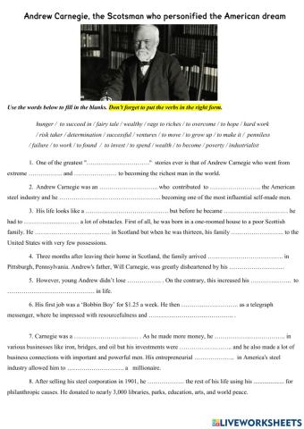 Andrew Carnegie, the Scotsman who personified the American dream