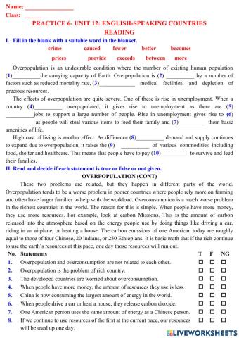 English 7 unit 12 reading