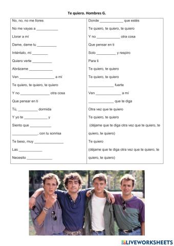 Te quiero. Hombres G