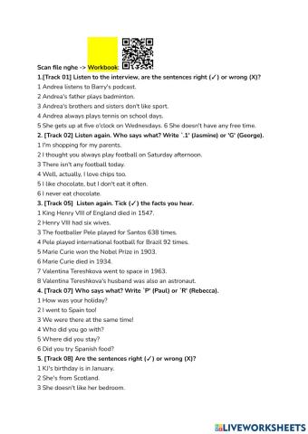 Prepare 2 - LISTENING