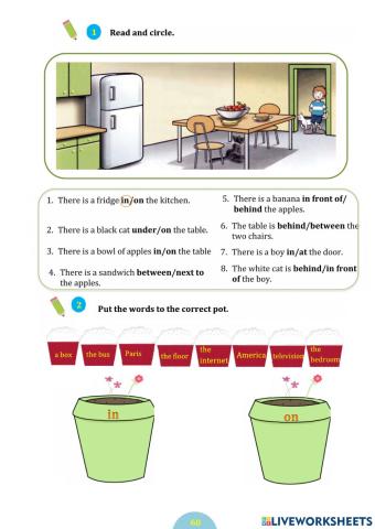 Prepositions of place
