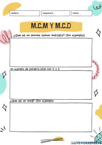 MCM y MCD Parte 1