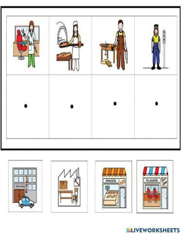 Profesionales y sus lugares de trabajo