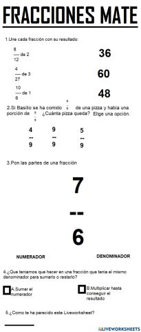 Fracciones mate