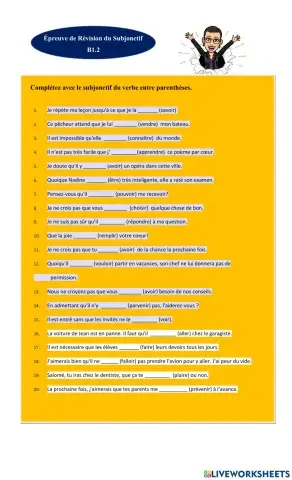 Révision du Subjonctif