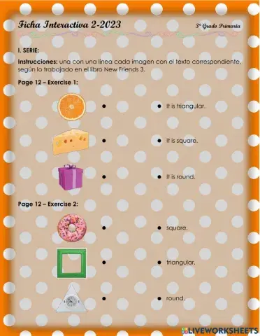 Colors and shapes 2. 3°-Ficha2-2023