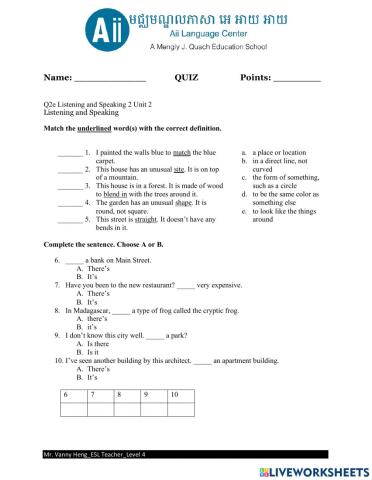 Qskills 2e-Unit 2-Quiz